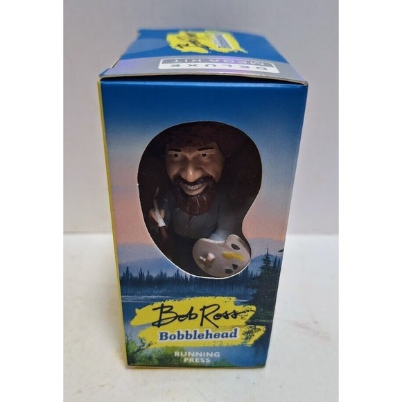 2017 RUNNING PRESS BOB ROSS MINI BOBBLE HEAD WITH SOUND NEW IN BOX - Picture 2 of 4